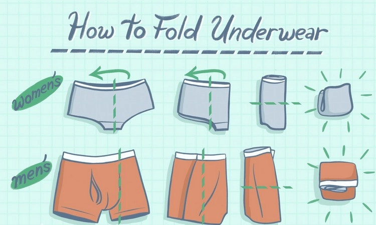 Wenn Sie Ihre Unterwäsche ordentlich aufbewahren, ist es einfacher, das gewünschte Paar zu finden