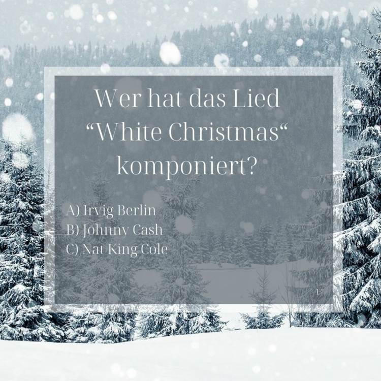 Witziges Weihnachtsquiz für Erwachsene - Wer hat White Christmas komponiert