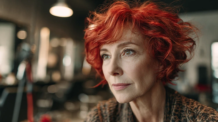 auffällige haarfarben ab 50 vermeiden intensives rot