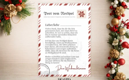 Brief vom Weihnachtsmann schreiben mit kostenlosen Vorlagen zum Ausdrucken