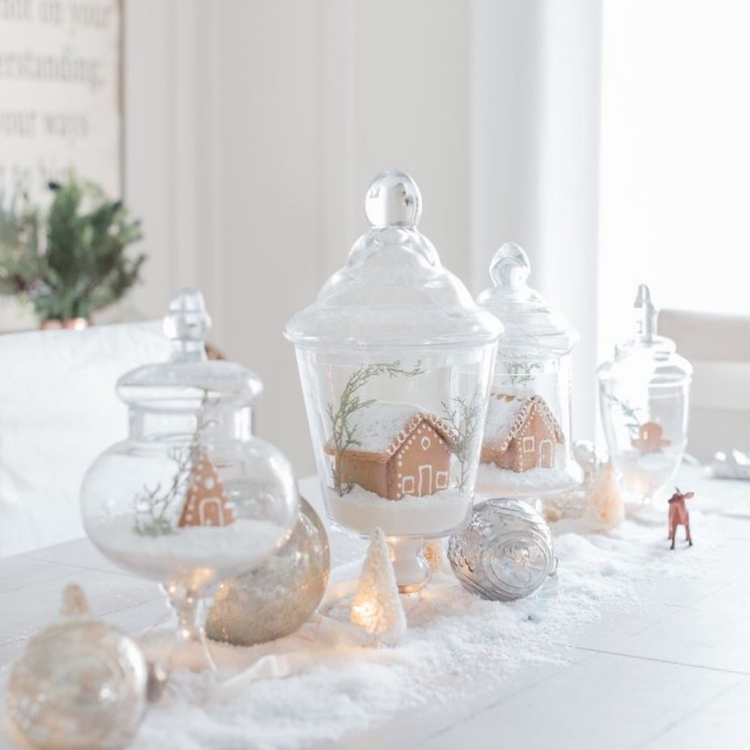 essbare weihnachtsdeko mini lebkuchenhäuser im glas