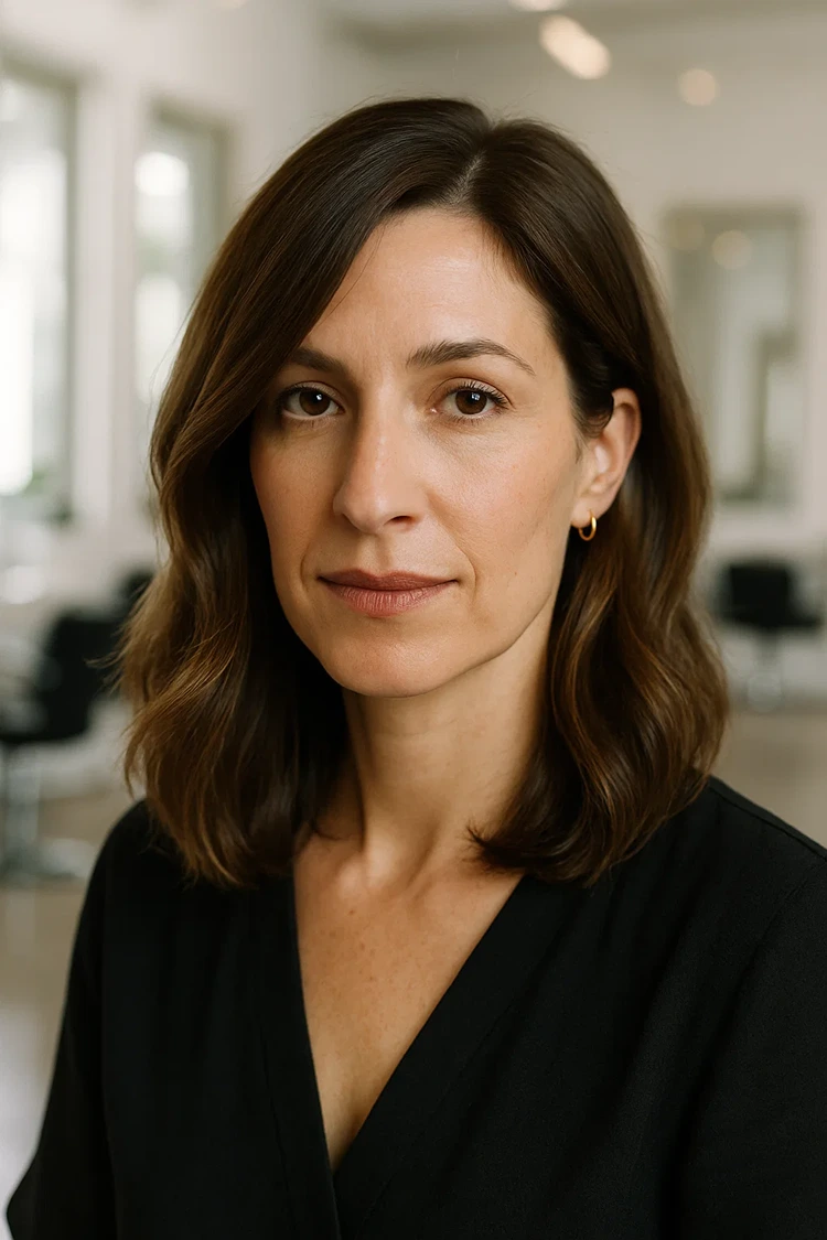 mittellange haare mit seitenscheitel für schmales gesicht