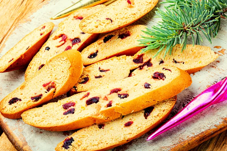 vegane Cantuccini Rezept italienische Mandelkekse Weihnachtsplätzchen backen