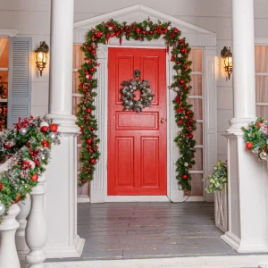 weihnachtsdeko für den hauseingang