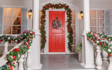 weihnachtsdeko für den hauseingang