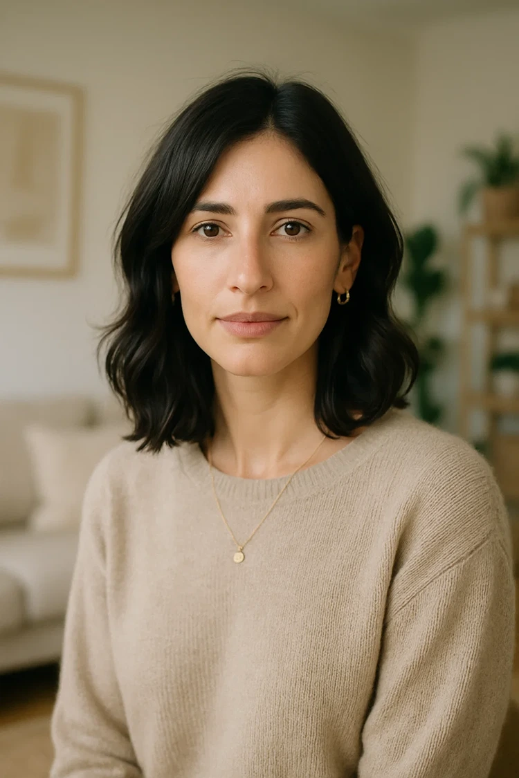 wellige haare mit seitenscheitel für schmales gesicht