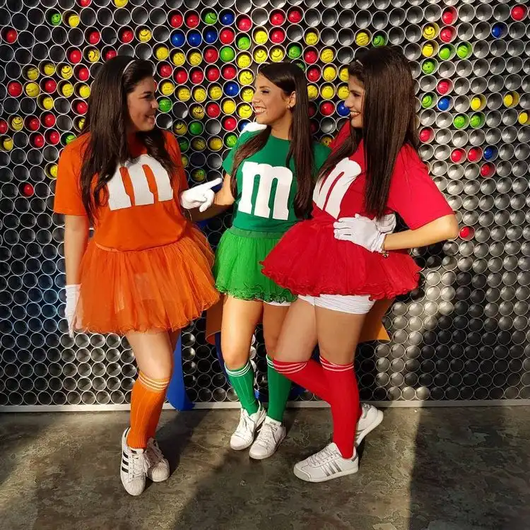 The candy costume is easy and inexpensive to replicate