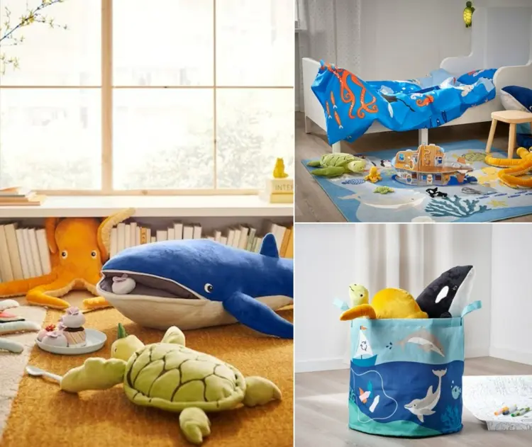 Ikea Neuheiten 2023 - Blåvingad Kollektion mit Thema Ozean für das Kinderzimmer