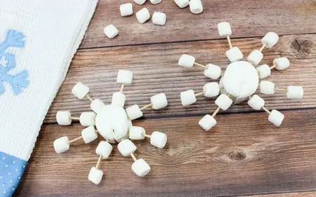 Marshmallow-Schneeflocken mit den Kleinen selber machen