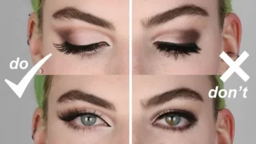 Mit Eyeliner oder Kajal nur dünnen Lidstrich schminken