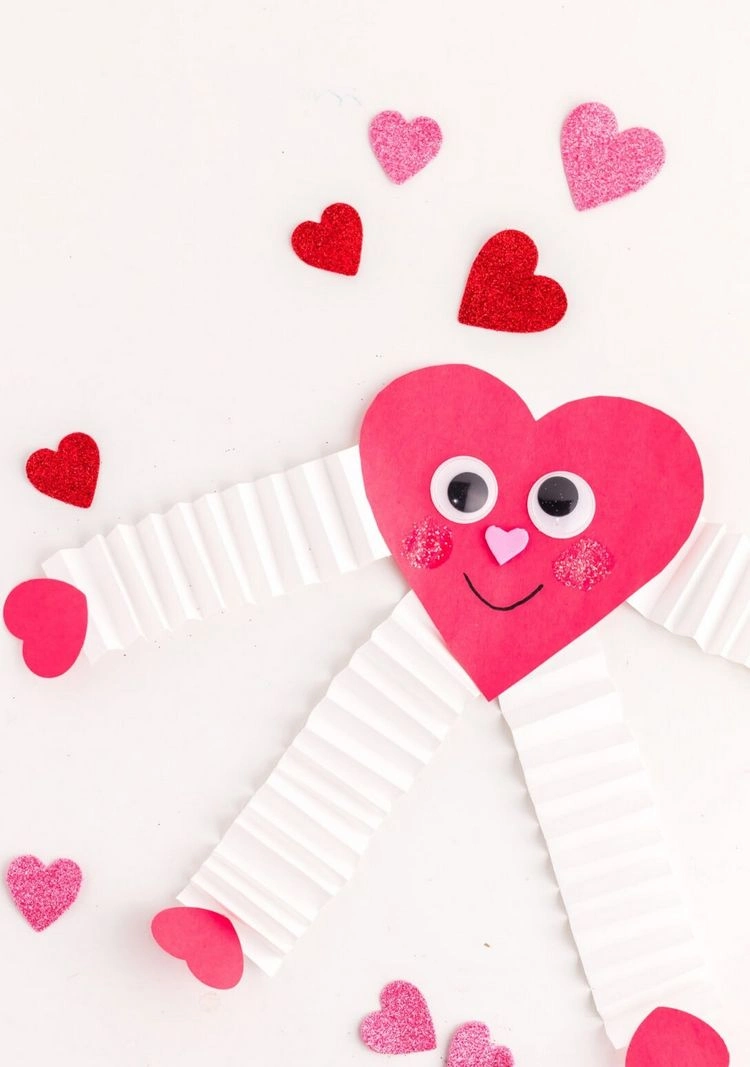 Niedliche Umarmung aus Papier zum Valentinstag selber machen