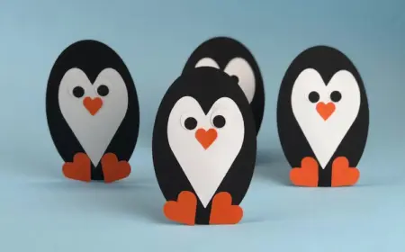 Pinguin basteln mit Kindern - Diese einfachen DIY-Projekte und Vorlagen kommen zur Hilfe