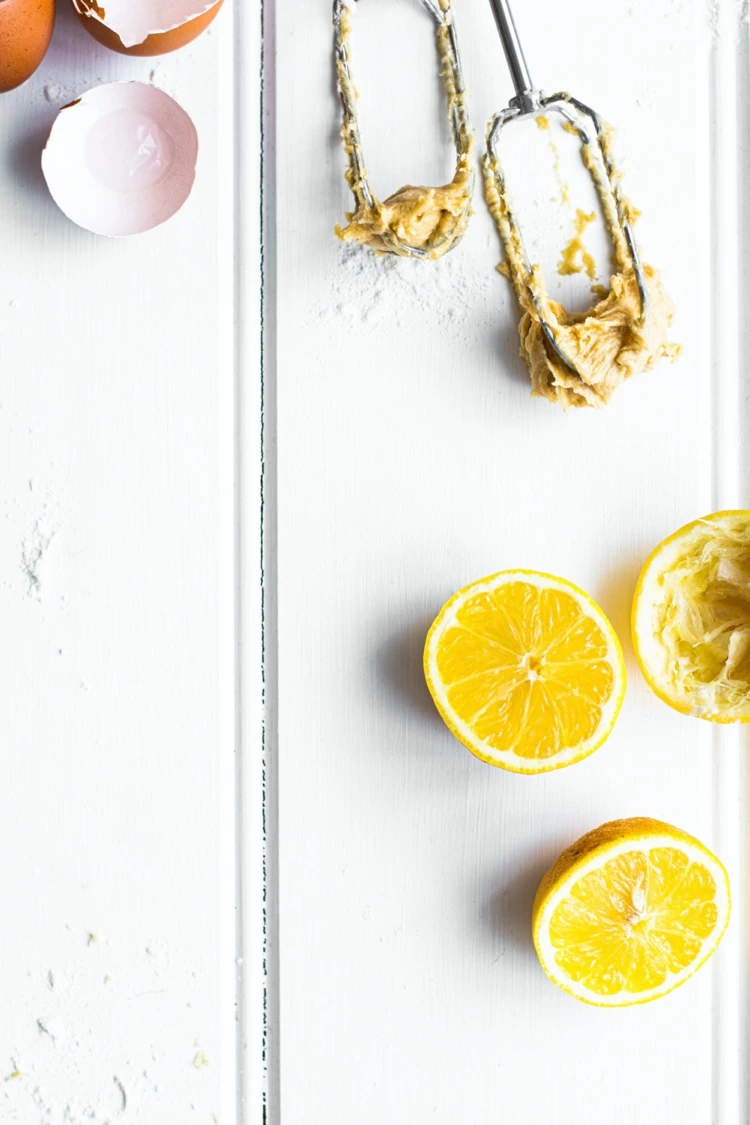 Schritte für die Zubereitung von Zitronenkuchen