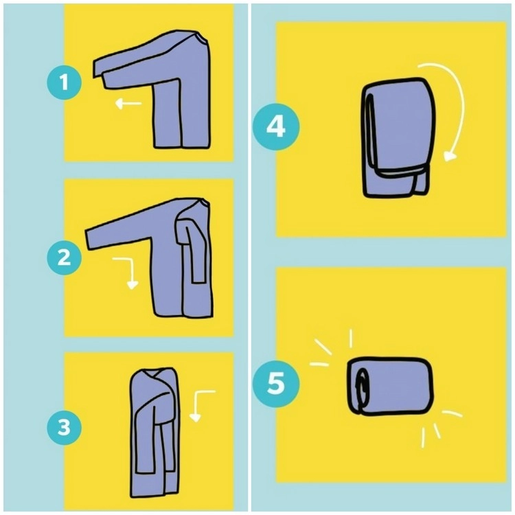 Wie Sie ein langärmeliges Hemd zusammenlegen