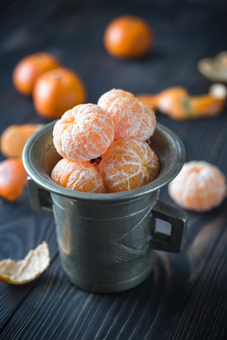 geschälte mandarinen oder zitrusfrüchte richitg lagern oder einfrieren zu späterem verzehr
