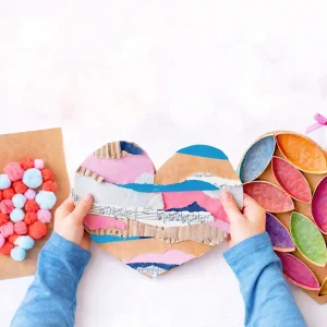 Herzen basteln mit Kindern zum Valentinstag, Geburtstag oder anderen Anlässen