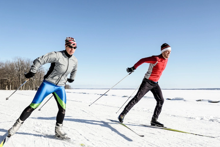 professionell oder als hobby skilaufen durch skigymnastik übungen in form bleiben