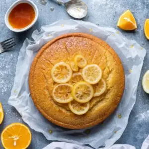 veganer Orangenkuchen mit Grieß