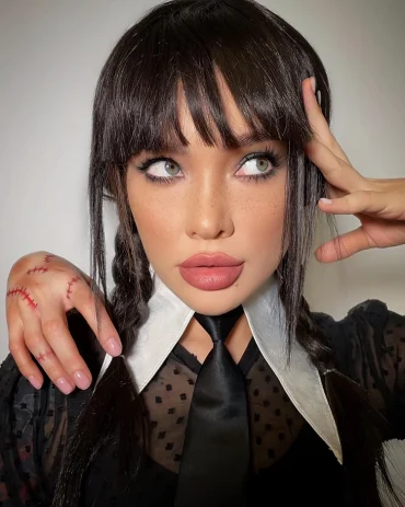 wednesday addams make up anleitung einfach