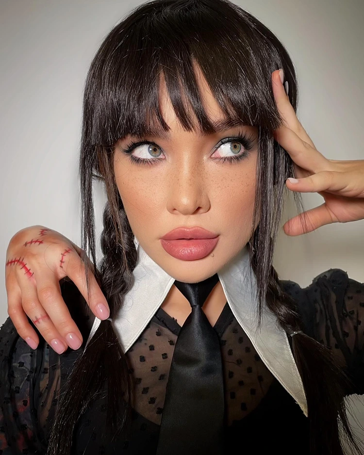 wednesday addams make up anleitung einfach