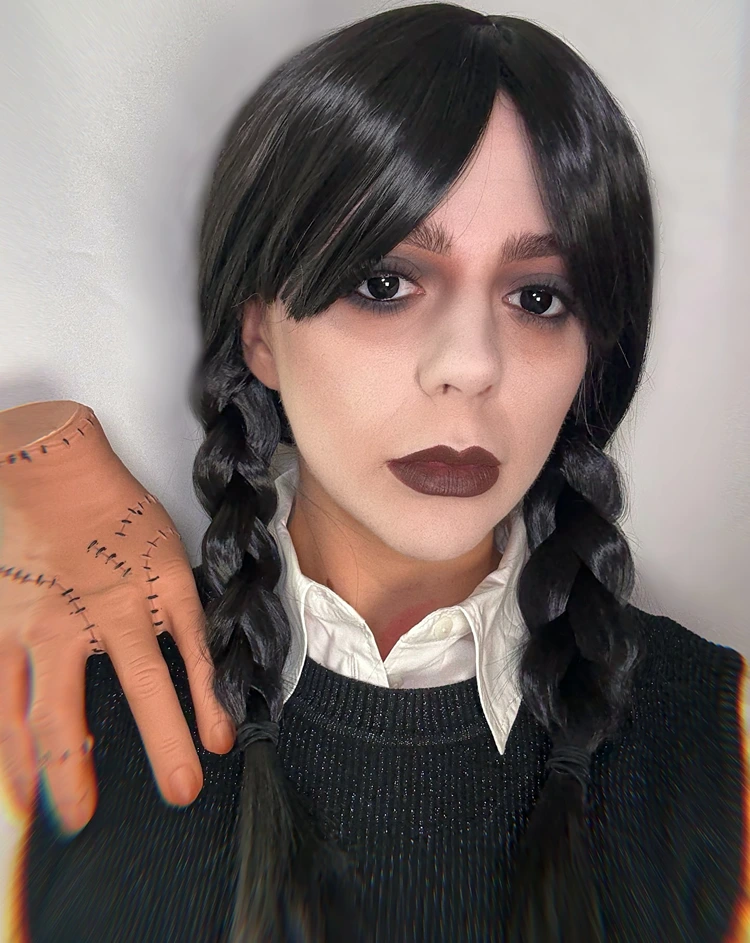 wednesday make up halloween karneval einfach