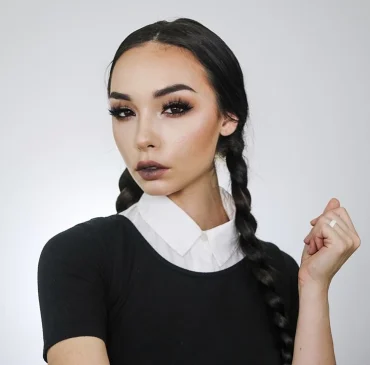 wednesday schminken einfach halloween