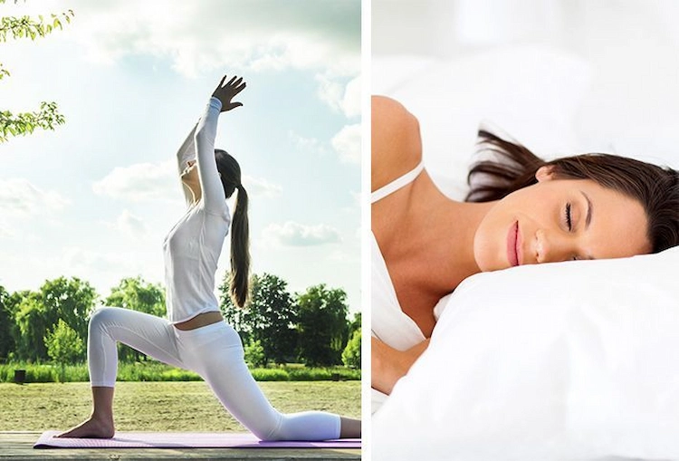 yoga übungen machen und ausreichend schlafen für einen detox im januar