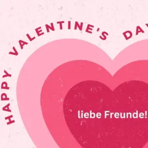Happy Valentine's Day liebe Freunde Bild mit Herzen