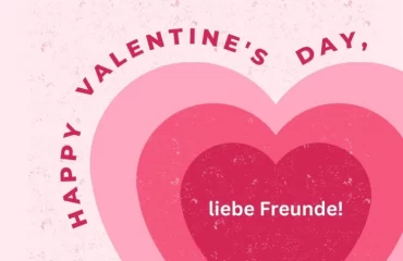Happy Valentine's Day liebe Freunde Bild mit Herzen