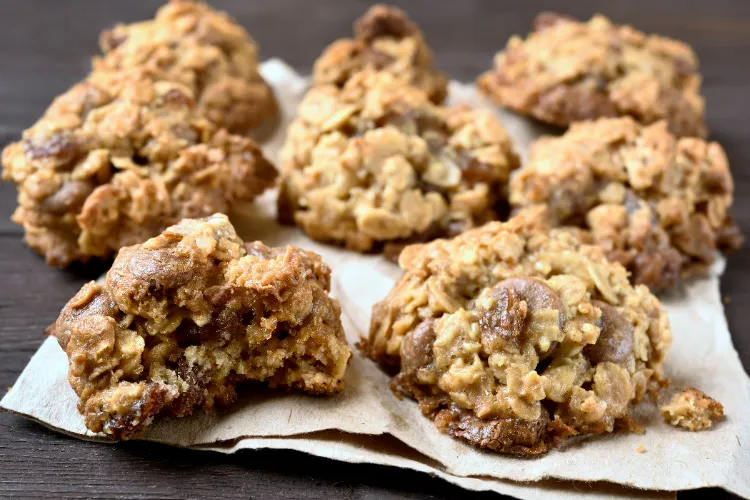 Kekse mit Haferflocken ohne Zucker Haferkekse ohne Backen kalorienarmes Frühstück