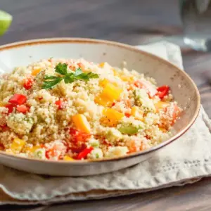 Orientalischer Couscous Salat mit Feta schnelle Rezepte Abendessen