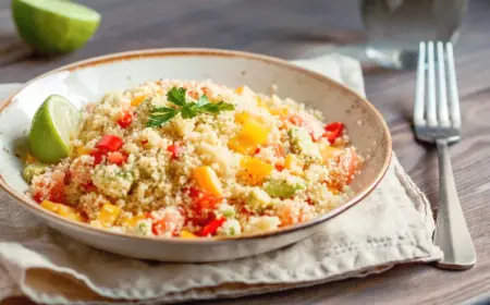 Orientalischer Couscous Salat mit Feta schnelle Rezepte Abendessen