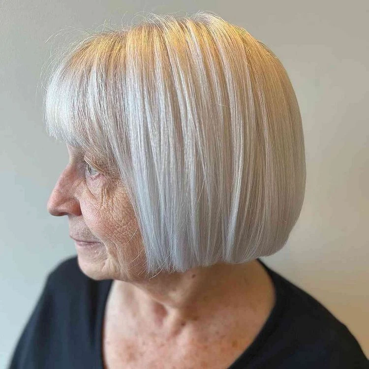 Schicke Haarschnitte für ältere Damen - traditioneller Bob