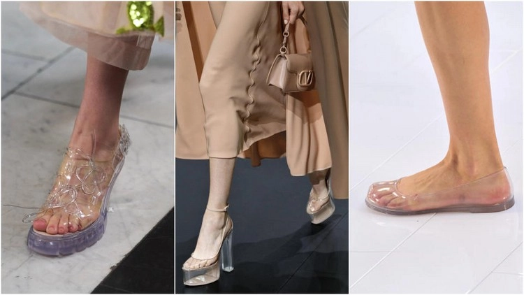Schuh-Trends für den Frühling - Transparente Stoffe sind angesagt