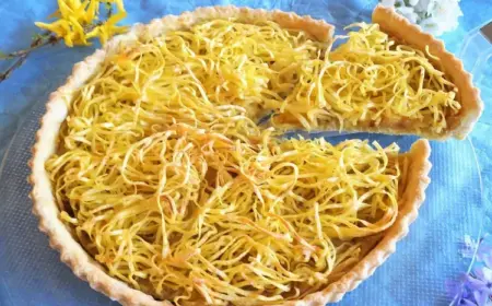 Spaghetti Blechkuchen selber zubereiten - Probieren Sie die italienische Variation mit Mürbeteig