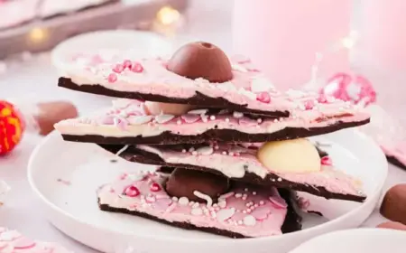 Valentinstag Desserts mit Lindor-Kugeln - Schokolade in Rosa selber machen