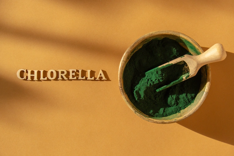 in pulverisierter form durch grüne algen chlorella aufnehmen und gesundheitliche risiken reduzieren