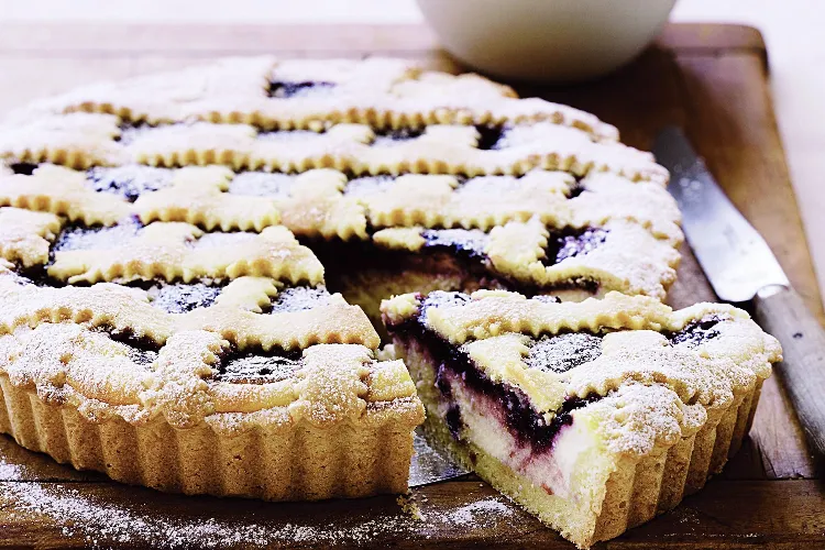 italienische crostata di marmellata Rezept Ricotta Kuchen mit Aprikosenmarmelade