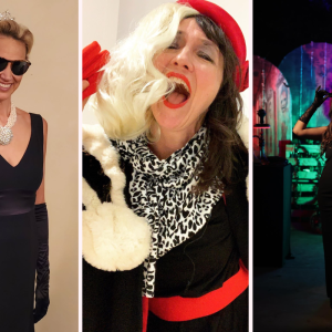 last minute kostüm mit schwarzem kleid karneval