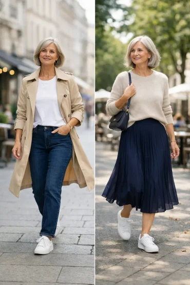 plisseerock und trenchcoat kombinieren