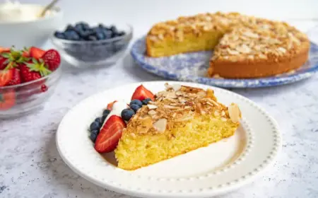 spanischer Mandelkuchen Rezept schneller Kuchen mit Mandeln