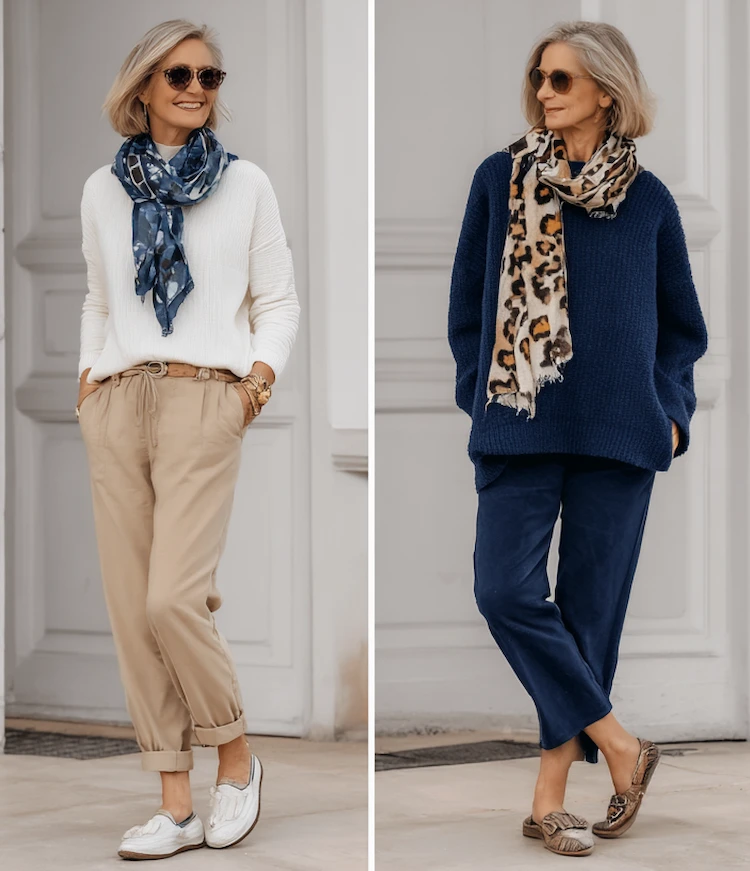 Trendige alltagstaugliche Outfits ab 60 für mehr Comfort