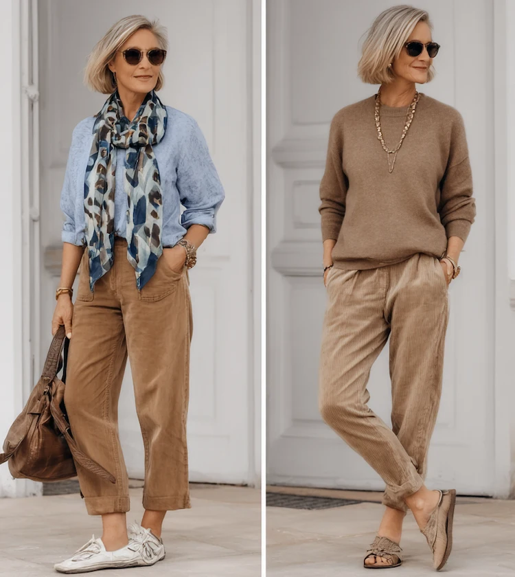 Trendige Outfits bewuem und modern ab 60