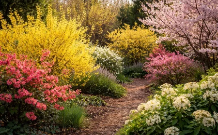 Welche Sträucher blühen im März in Gelb, Rosa und Weiß
