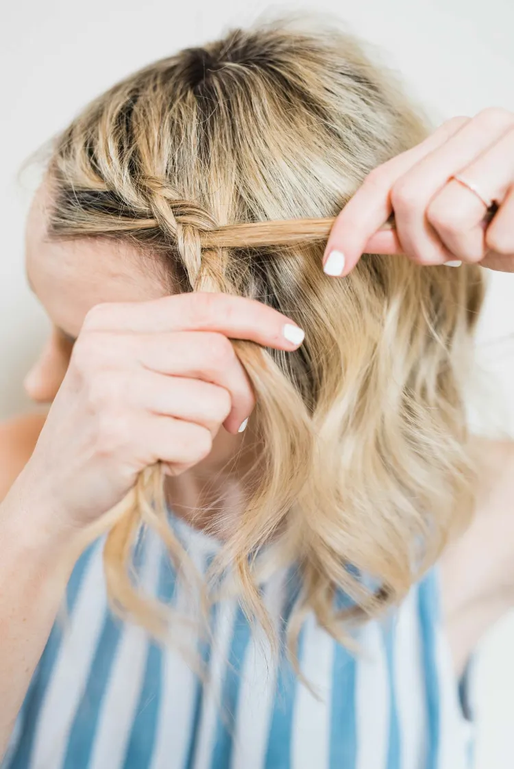 Flechtfrisuren für kurze Haare unkomplizierte Frisuren feines Haar