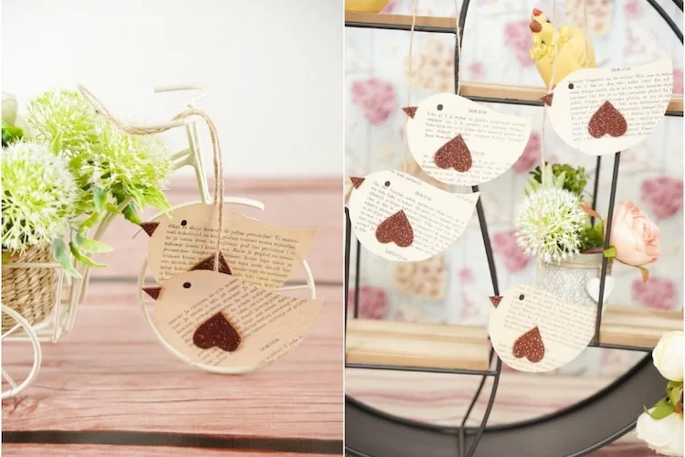 Wie man einen Vogel aus alten Buchseiten bastelt. lernen Sie bei uns