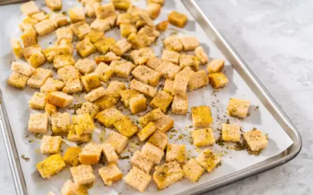 croutons im ofen backen altes brot verwerten rezepte