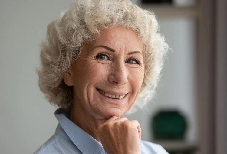Dauerwelle für kurzes Haar für ältere Frauen