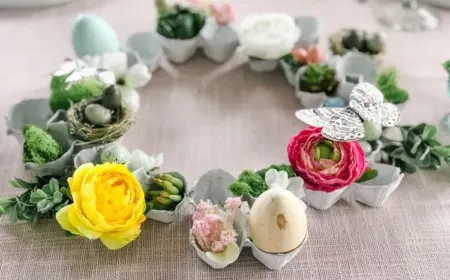 diy tischdeko zu ostern aus recycling und naturmaterialien