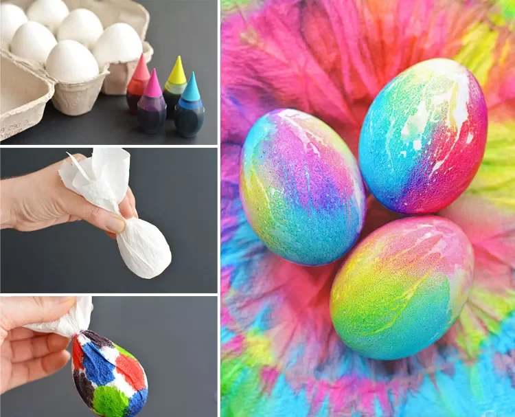 coloring eggs with kitchen paper instructions painting easter eggs ideas